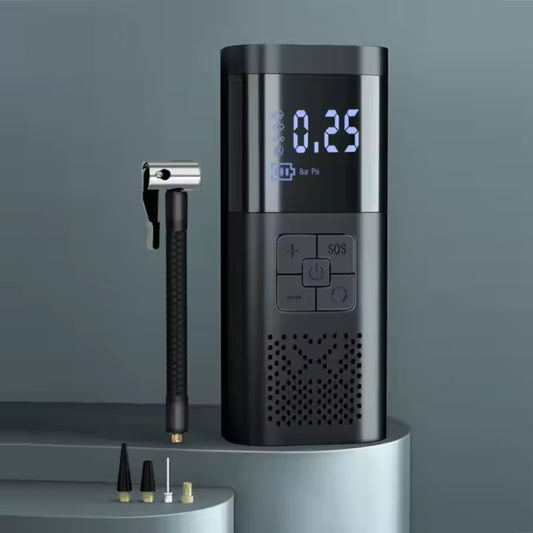 Cordless Tire Inflator Portable Air Compressor with Digital Gauge and LED Light