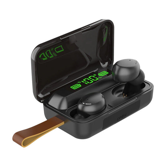 Black Wireless Earbuds Built-in Power Bank