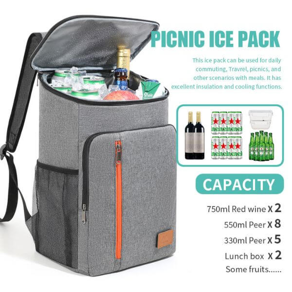 Insulated Leak-Resistant Thermal Cooler Backpack