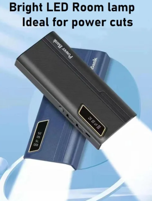 10 000mAh Power Bank with Bright LED Lamp