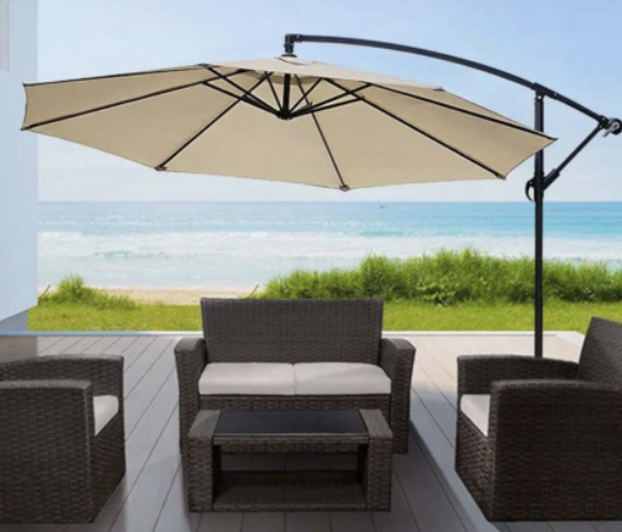Ibiza Cantilever Umbrella - Outdoor Patio Shade 3m
