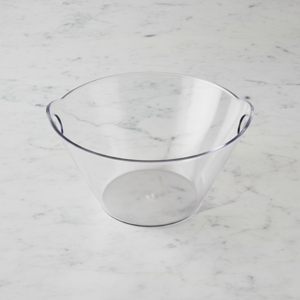 Clear Plastic Party Ice Bucket - Portable Beverage & Wine Chiller