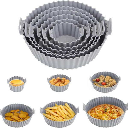 6-Piece Reusable Silicone Air Fryer Liner Set