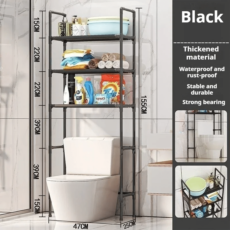 Over-The-Toilet Bathroom Storage Rack - Space Saving Organizer