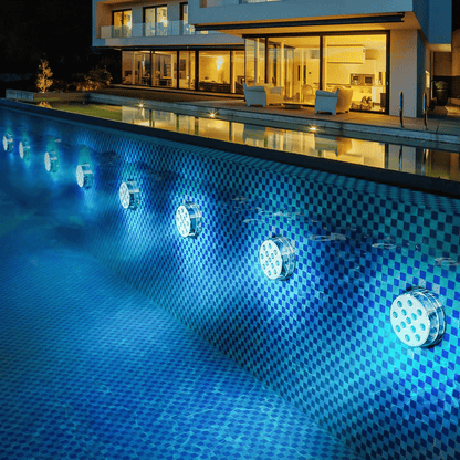 2-Pack Waterproof Submersible LED Lights with Remote Control