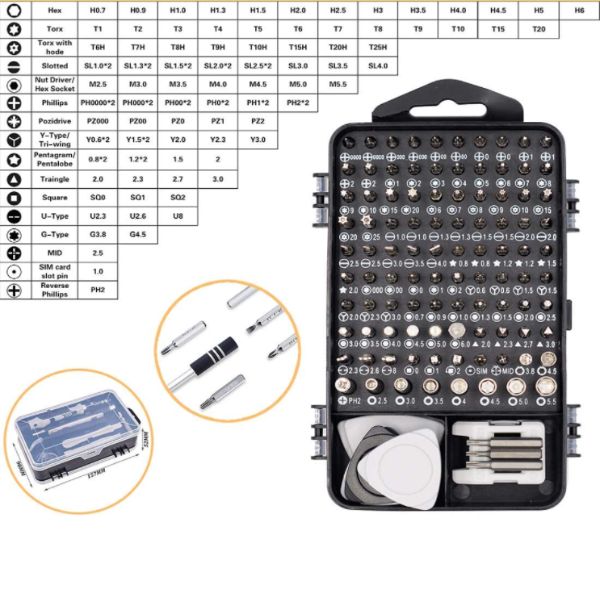 Lani Enterprise 135-Piece Precision Screwdriver & Repair Tool Kit