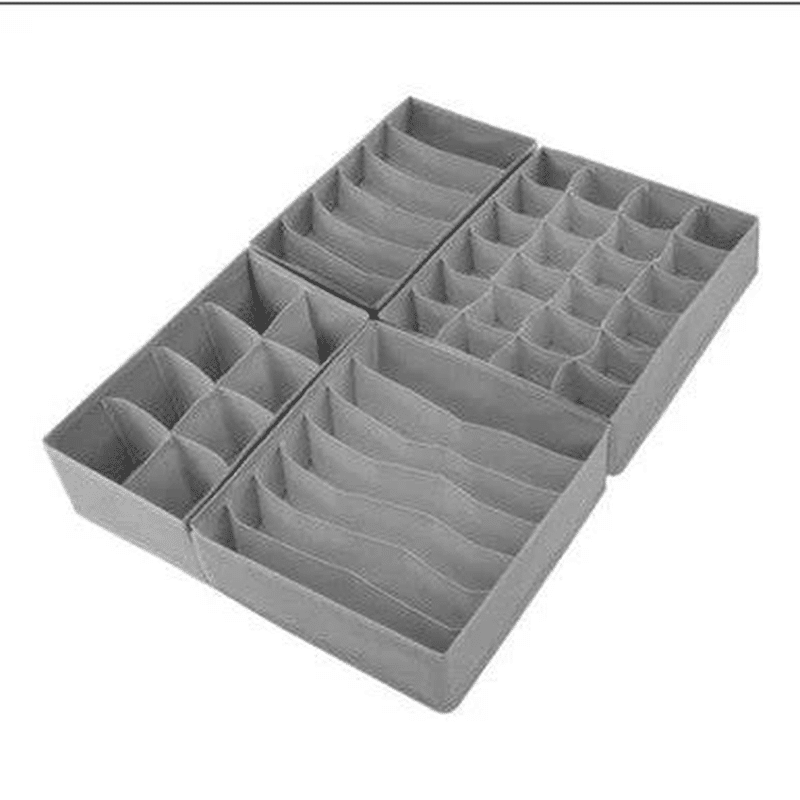 4-Piece Foldable Drawer Organizers