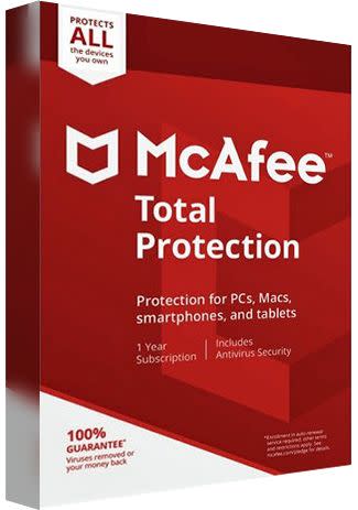 McAfee Total Protection - 1 Year 10 Devices