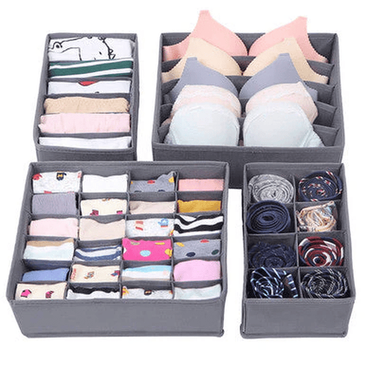 4-Piece Foldable Drawer Organizers