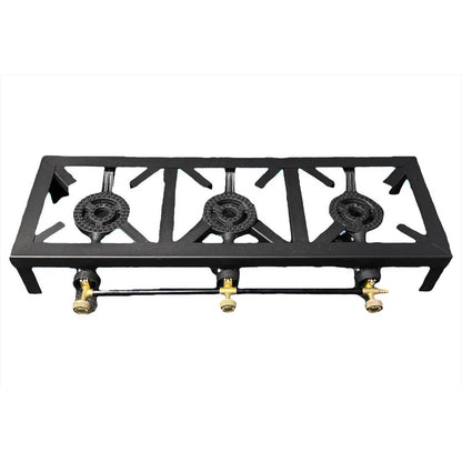 3 Plate Burner Gas Cooker - Portable High-Efficiency Gas Stove