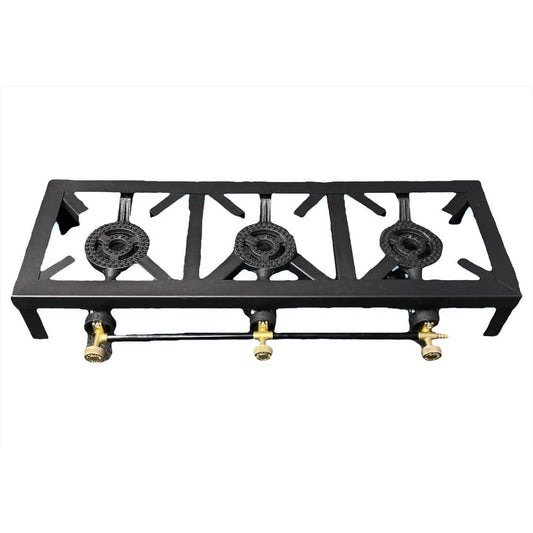 3 Plate Burner Gas Cooker - Portable High-Efficiency Gas Stove