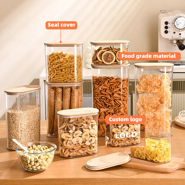 Bamboo Lid Airtight Jar Set - Eco-Friendly Kitchen Storage