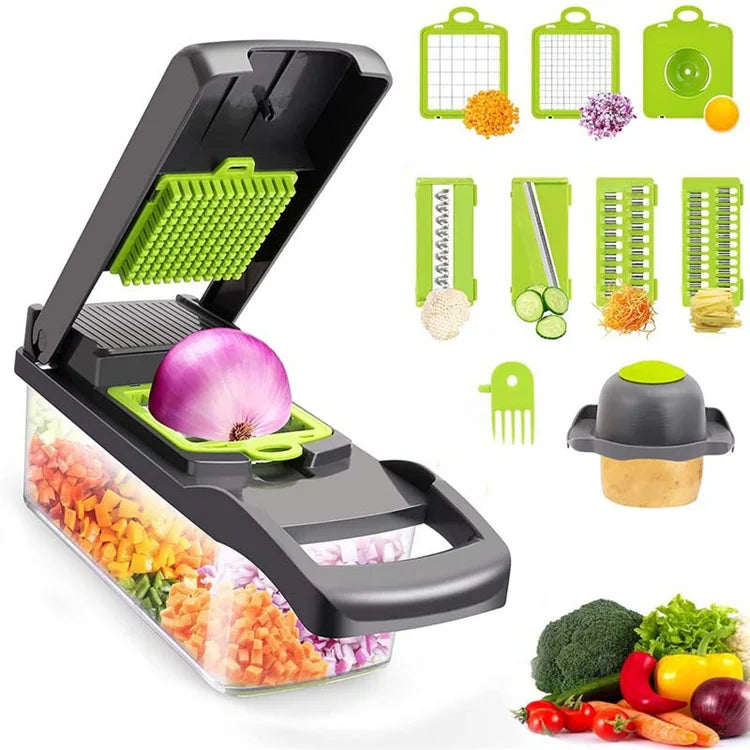 Lani Enterprise 14-in-1 Multifunctional Vegetable Chopper & Slicer Set