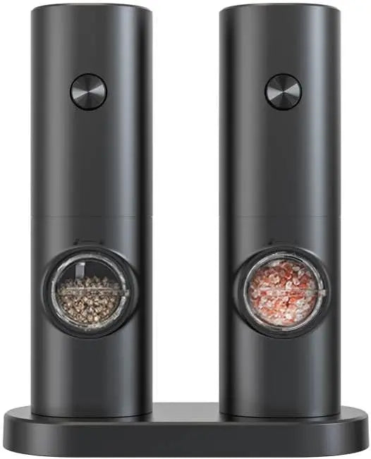 Electric Salt & Pepper Grinder Set - Adjustable Coarseness