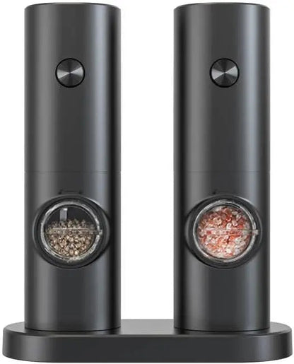 Electric Salt & Pepper Grinder Set - Adjustable Coarseness