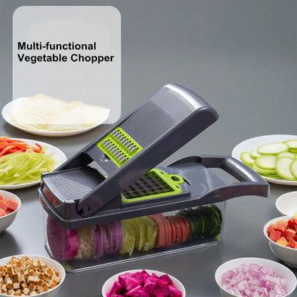 Lani Enterprise 14-in-1 Multifunctional Vegetable Chopper & Slicer Set