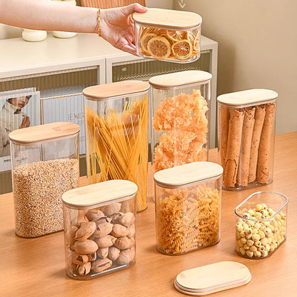 Bamboo Lid Airtight Jar Set - Eco-Friendly Kitchen Storage