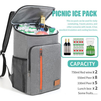 Insulated Leak-Resistant Thermal Cooler Backpack