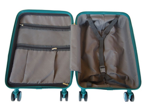 Travel Luggage 3 Piece Suitcases Spinner - Aqua Blue
