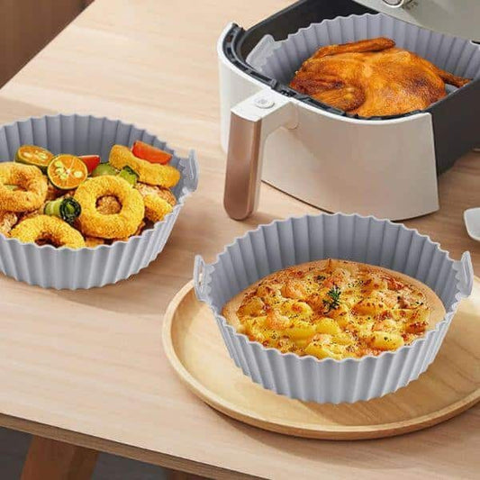 6 Piece Reusable Silicone Air Fryer Liners - Non-Stick & Easy Clean
