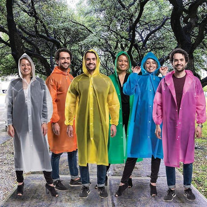 Reusable Waterproof Raincoat with Hood
