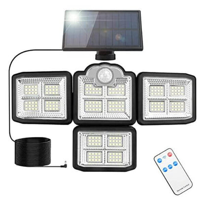 4-Head Outdoor Solar Motion Sensor Light