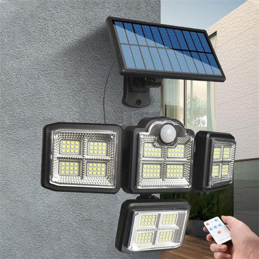 4-Head Outdoor Solar Motion Sensor Light