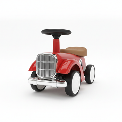 Vintage Style Kids' Ride-On Racing Car - Retro Pedal Power