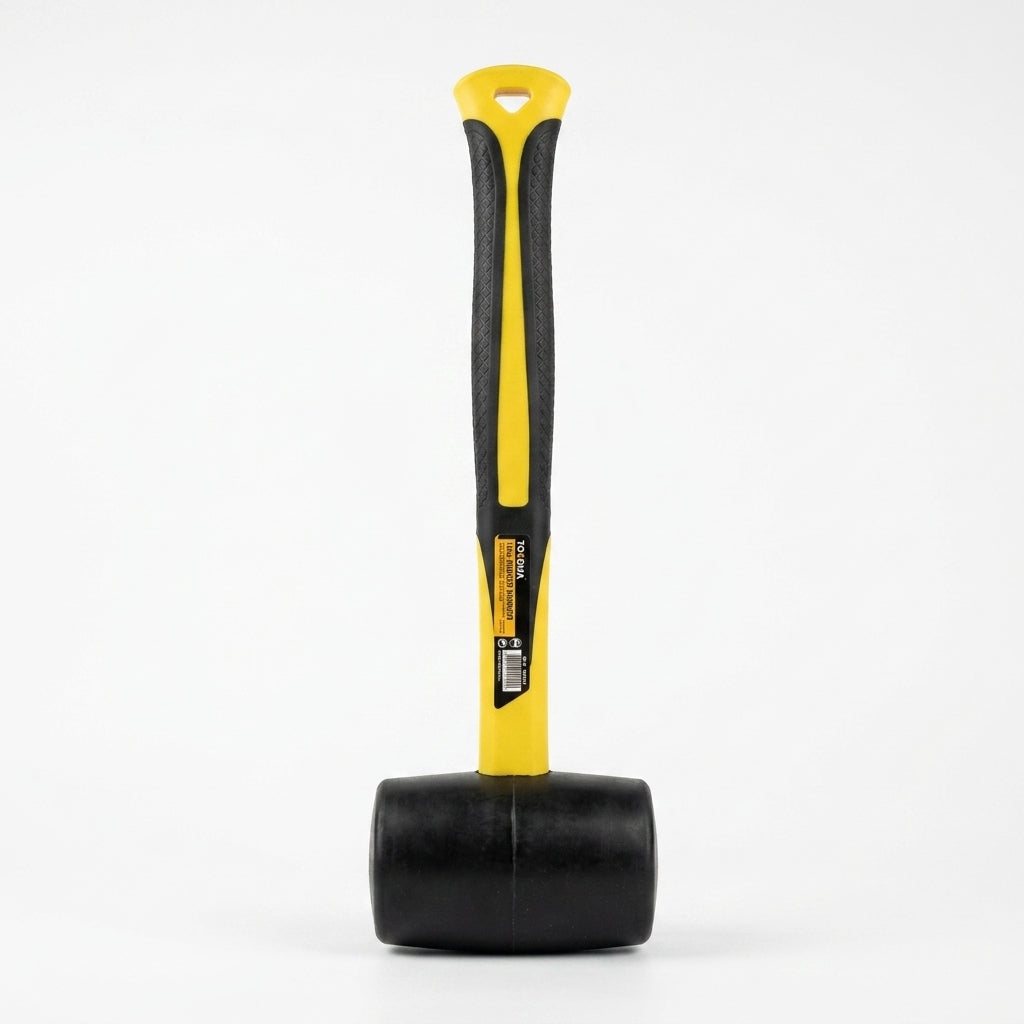 Heavy Duty Rubber Mallet with Fiberglass Handle