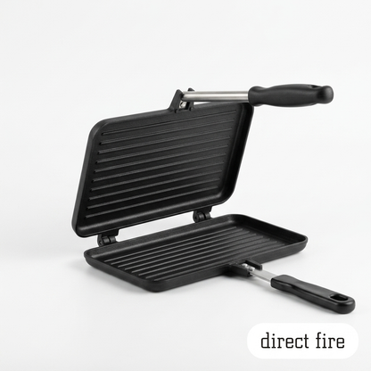 Double Ribbed Non-Stick Breakfast Pan & Sandwich Toaster