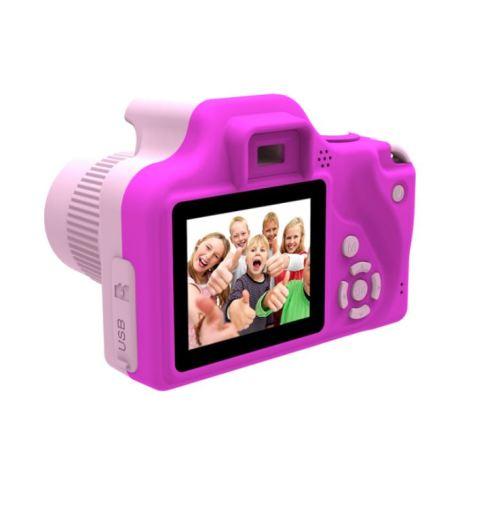 Kids camera with Cartoon Frame and built-in game  mini DIY camera for girls and boys(Blue Color Only
