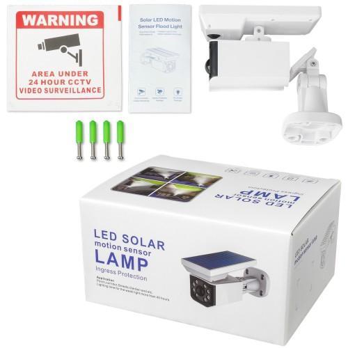 LED Solar Motion Sensor Lamp Outdoor Simulation Dummy Camera Waterproof