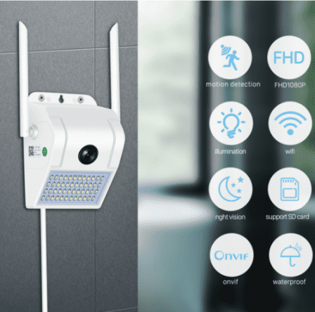 WiFi IP Camera Wall Lamp - 1080P