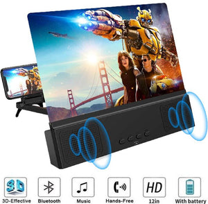 Bluetooth Speaker with Screen Magnifier