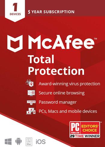 McAfee Total Protection - 5 Years Subscription