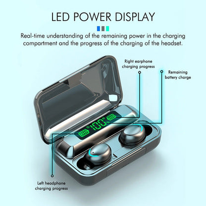F9 Wireless Earbuds With Power Bank