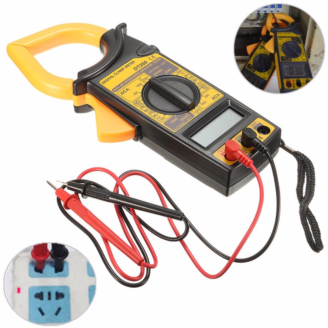 Digital Clamp Meter with Test Cable & Carrying Case