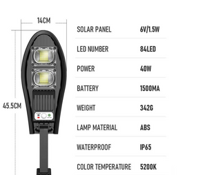 Set Of 4 Solar Sensor Street Lamp