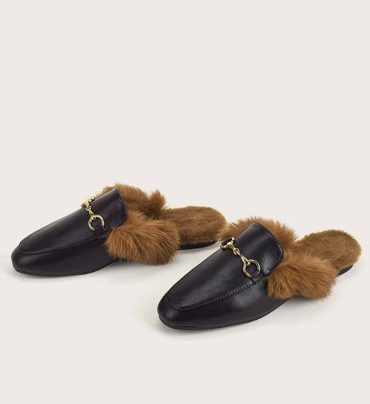 Horsebit decor wide fit loafer Mules